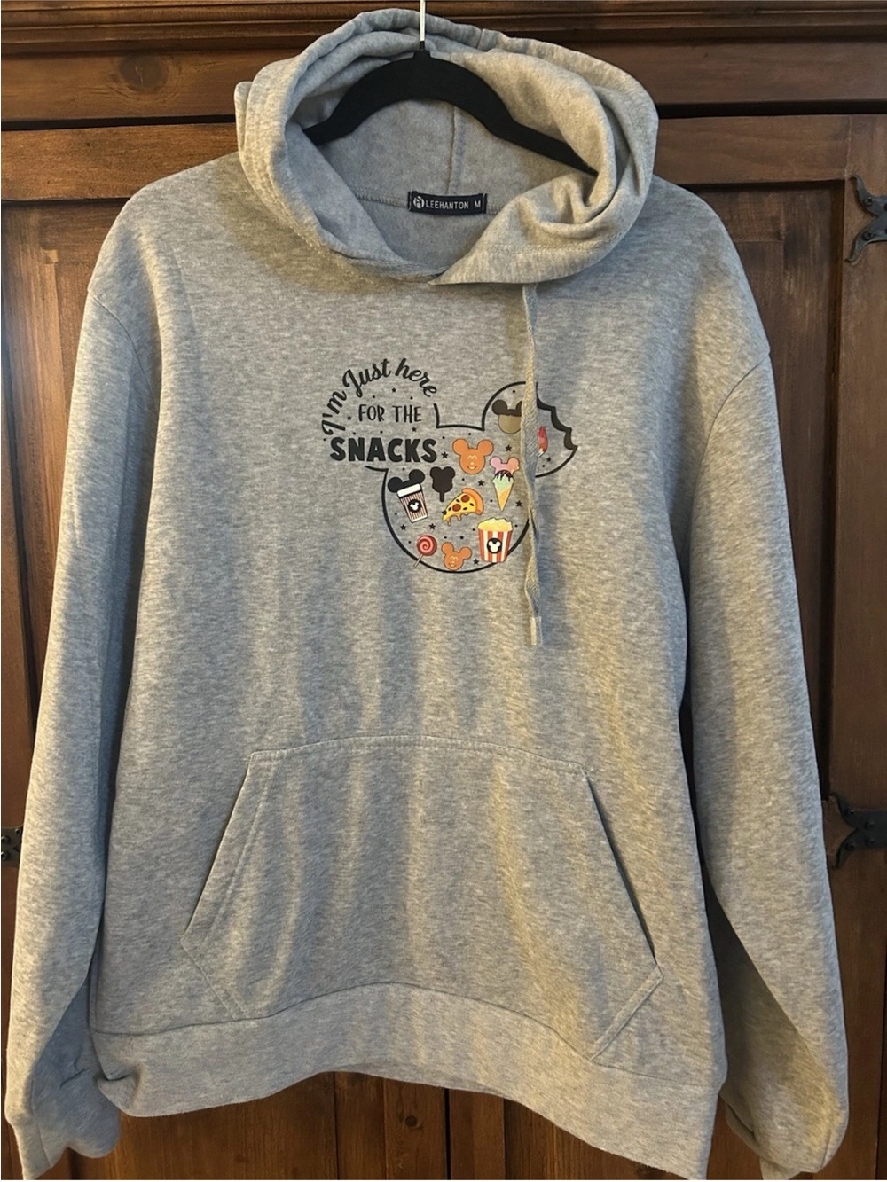 Gray "I'm Just Here for the Snacks" Hoodie